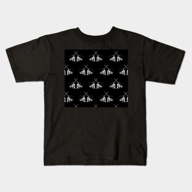 Unicorn Skulls Gemini_blk Kids T-Shirt by VeRaWoNg